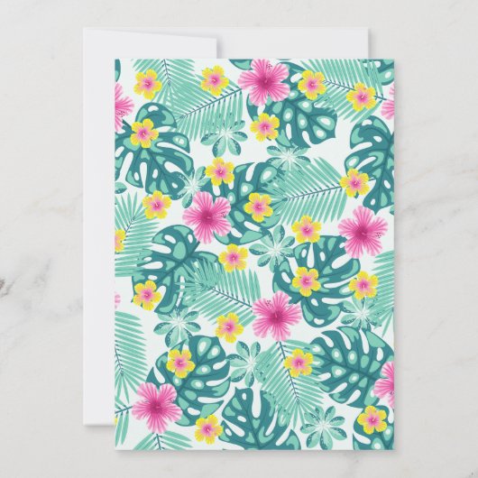 Invitations de 30e anniversaire Tropical Hawaii Mo (Dos)