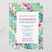 Invitations de 30e anniversaire Tropical Hawaii Mo (Devant / Derrière)