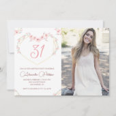 Invitations de 31e anniversaire Boho Floral Photo (Devant)