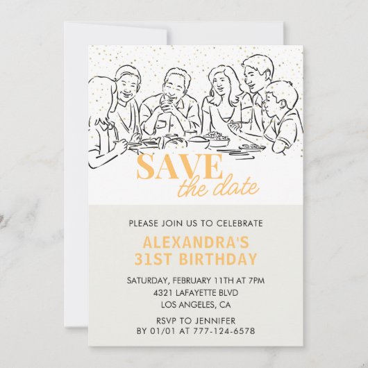 Invitations de 31e anniversaire Enregistrer la dat (Devant)