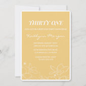 Invitations de 31e anniversaire moderne Floral Yel (Devant)