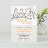 Invitations de 32e anniversaire Enregistrer la dat (Debout devant)