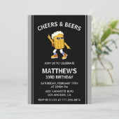 Invitations de 33e anniversaire Cheers and Beers F (Debout devant)