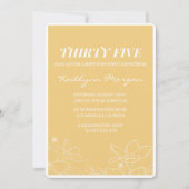 Invitations de 35e anniversaire moderne Brunch Jau (Devant)