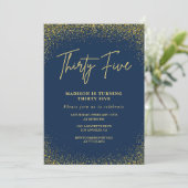 Invitations de 35e anniversaire Parties scintillan (Debout devant)