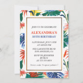 Invitations de 35e anniversaire Tropical Party Ele (Devant)