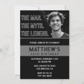 Invitations de 36e anniversaire Black The Man The  (Devant)