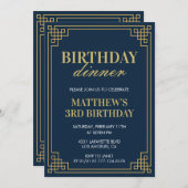 Invitations de 3e anniversaire Anniversaire dîner  (Devant / Derrière)