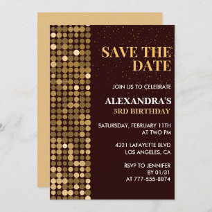 Invitations de 3e anniversaire Enregistrer la date