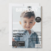 Invitations de 3e anniversaire pour lui Magazine C (Devant)
