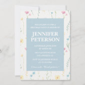 Invitations de 40e anniversaire Floral Boho Elegan (Devant)