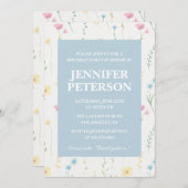 Invitations de 40e anniversaire Floral Boho Elegan (Devant / Derrière)
