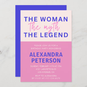 Invitations de 40e anniversaire Funny Woman Myth L