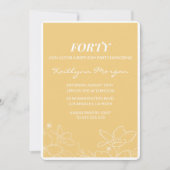 Invitations de 40e anniversaire moderne Brunch Jau (Devant)