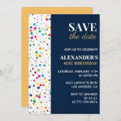 Invitations de 41e anniversaire Enregistrer la dat (Devant / Derrière)