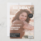 Invitations de 41e anniversaire moderne Stylish Ma (Devant)