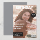 Invitations de 41e anniversaire moderne Stylish Ma (Devant / Derrière)