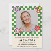 Invitations de 45e anniversaire Fleurs Super rétro (Devant)