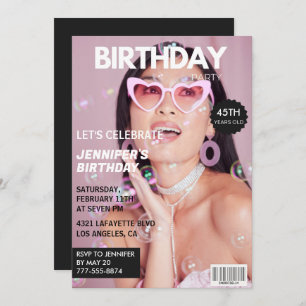 Invitations de 45e anniversaire Magazine Couvertur