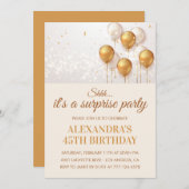 Invitations de 45e anniversaire Surprise party Gol (Devant / Derrière)