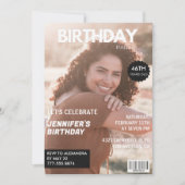 Invitations de 46e anniversaire moderne Stylish Ma (Devant)