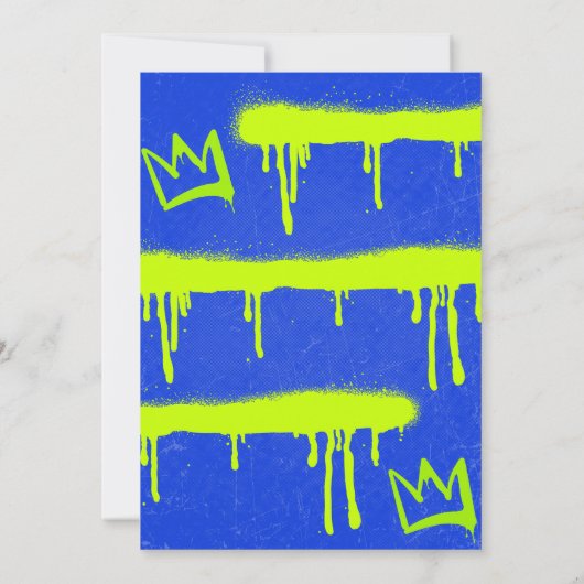 Invitations de 4e anniversaire Boy Graffiti Spray  (Dos)