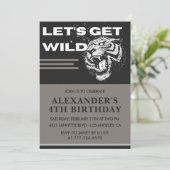Invitations de 4e anniversaire Boy Party Let's Get (Debout devant)