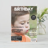 Invitations de 4e anniversaire pour lui Magazine C (Debout devant)