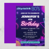 Invitations de 4e anniversaire Retour à la fête de (Devant / Derrière)