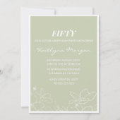 Invitations de 50e anniversaire Moderne Floral Ele (Devant)