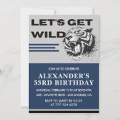 Invitations de 53e anniversaire Hommes Tigre Faiso (Devant)