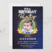 Invitations de 5e anniversaire garçon Elegant Chic (Devant)