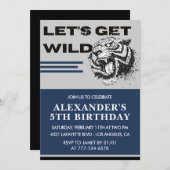 Invitations de 5e anniversaire garçon Fête Let's G (Devant / Derrière)