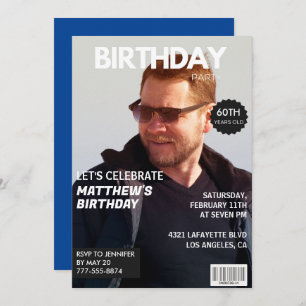 Invitations de 60e anniversaire Men Him Magazine C