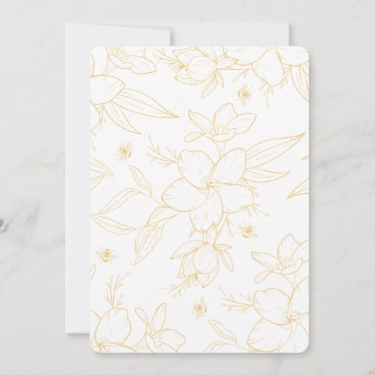 Invitations de 60e anniversaire moderne Floral Jau (Dos)