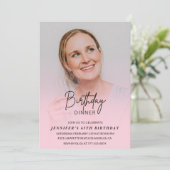 Invitations de 65e anniversaire Anniversaire Dîner (Debout devant)