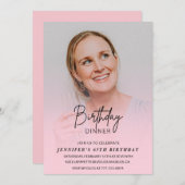 Invitations de 65e anniversaire Anniversaire Dîner (Devant / Derrière)