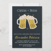 Invitations de 65e anniversaire Cheers et bières R (Devant)
