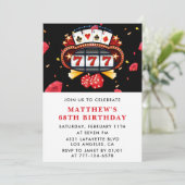 Invitations de 68e anniversaire thème du casino Po (Debout devant)