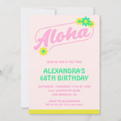 Invitations de 68e anniversaire Tropical Aloha Pin (Devant)