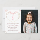 Invitations de 6e anniversaire Boho Floral Photo (Devant)