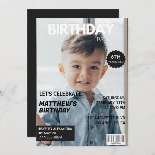 Invitations de 6e anniversaire pour lui Magazine C