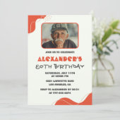 Invitations de 80e anniversaire de Mens Modern Pho (Debout devant)