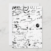 Invitations de 8e anniversaire Boy Graffiti Paint  (Dos)