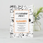 Invitations de 8e anniversaire Boy Graffiti Party (Debout devant)