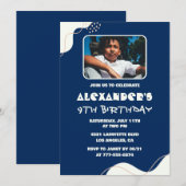 Invitations de 9e anniversaire Boy Photo Simple Na (Devant / Derrière)