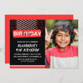 Invitations de 9e anniversaire garçon Fête Photo R (Devant / Derrière)