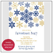 Invitations de amis Chic Parties scintillant Snowf