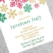 Invitations de amis Party Chic Snowflakes