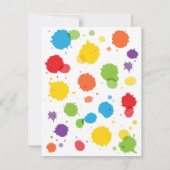 Invitations de Anniversaires de enfants de Splat P (Dos)